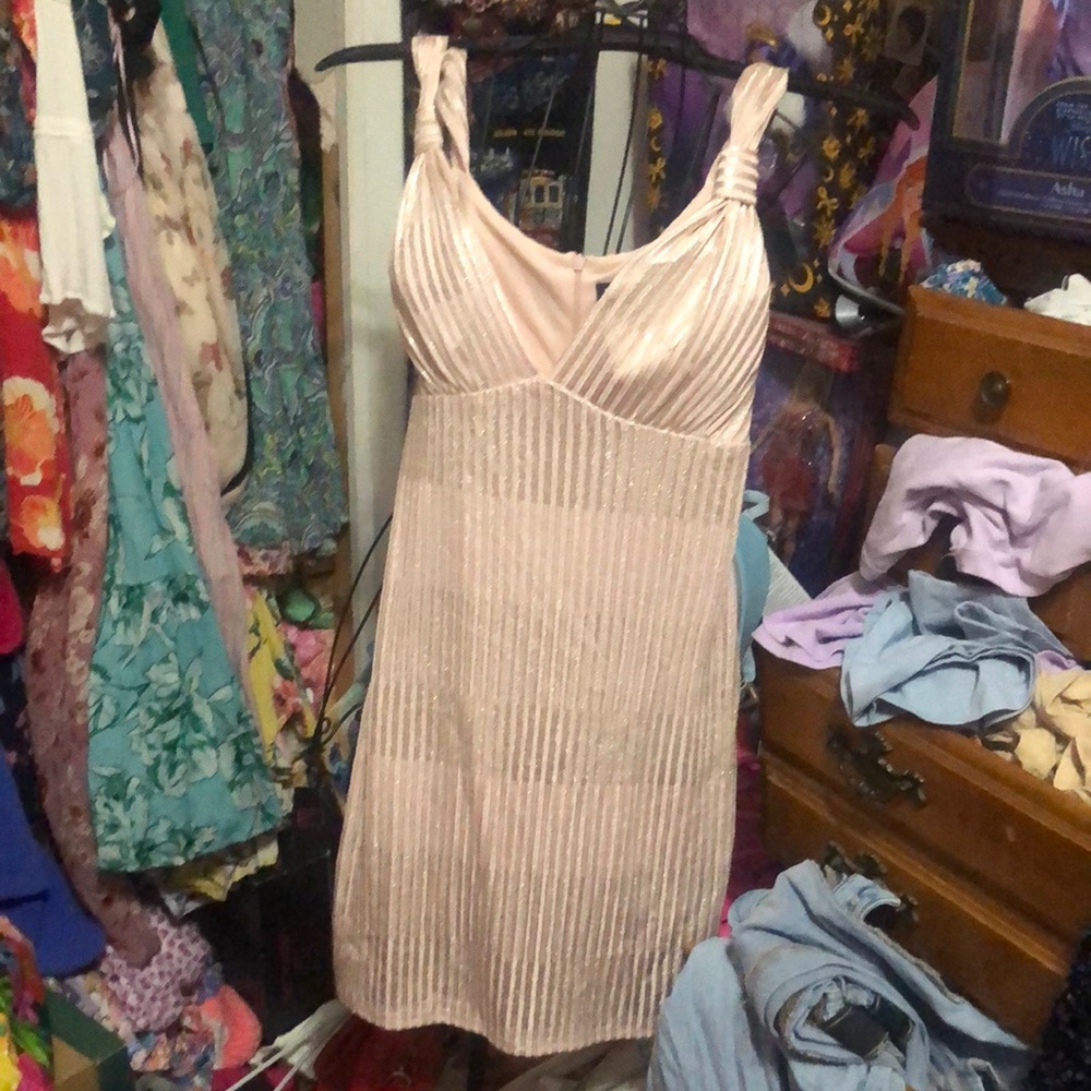Bebe Pink Striped Dress